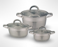 طقم طناجر ستانلس ستيل نورستا 20/18/16 سم KV8285